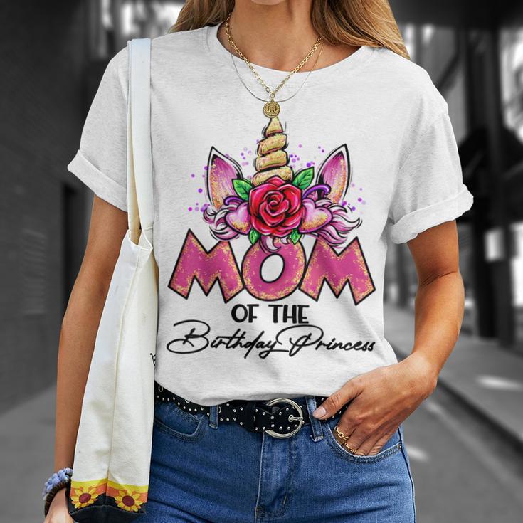 Mom Of The Birthday Princess Unicorn Matching Family Mommy T-Shirt Gifts for Her