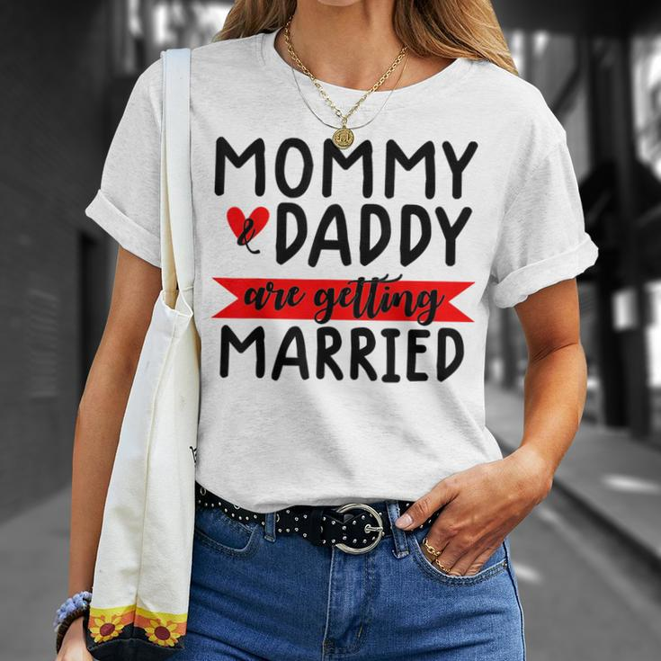 Mommy And Daddy Are Getting Married Announcement Wedding T-Shirt Gifts for Her