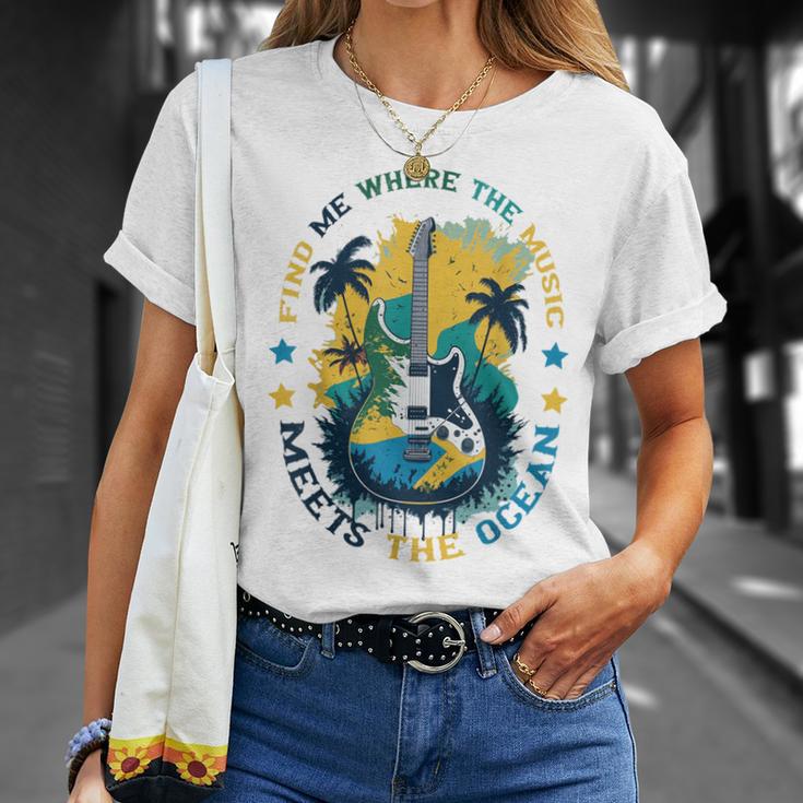 Music Ocean Quote For Musician Beach Lover Summer Vacation T-Shirt Gifts for Her