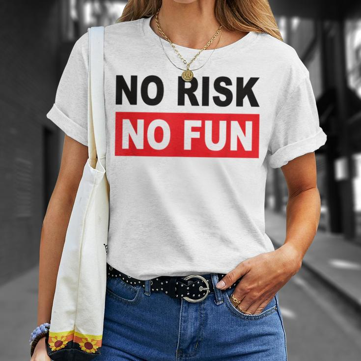 No Risk No Fun Sport Motivations T-Shirt Geschenke für Sie