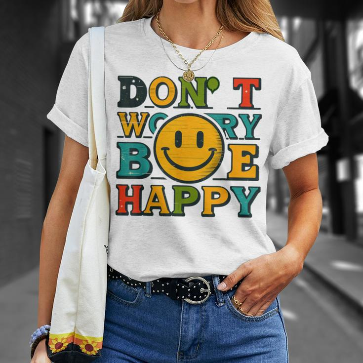 Do Not Worry Be Happy Happiness Face T-Shirt Gifts for Her