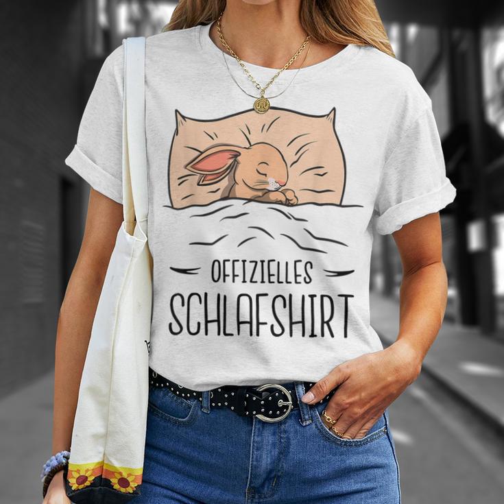 Offizielles Schlaf Süßer Hase Beim Schlafen T-Shirt Geschenke für Sie