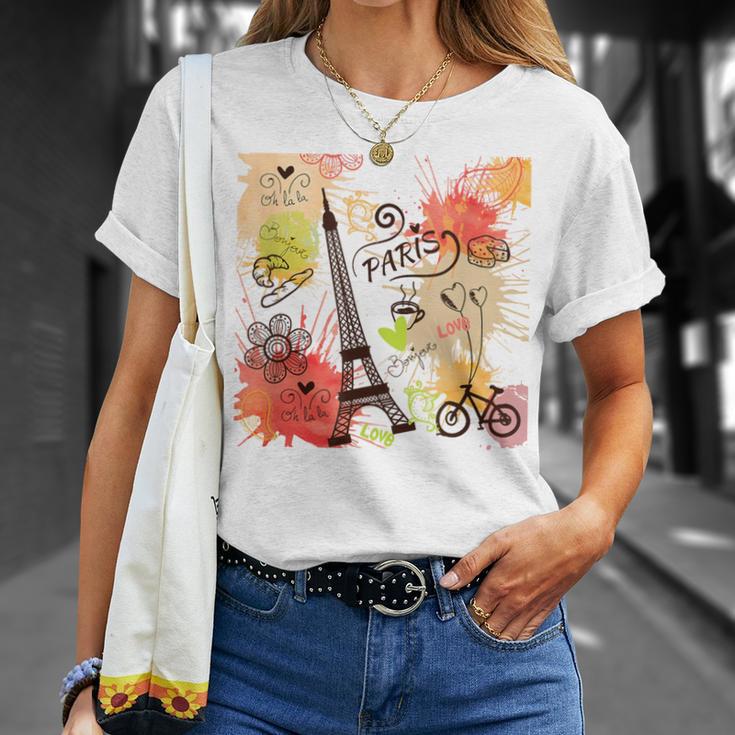 Paris Eiffel Tower France France French Souvenir T-Shirt Geschenke für Sie