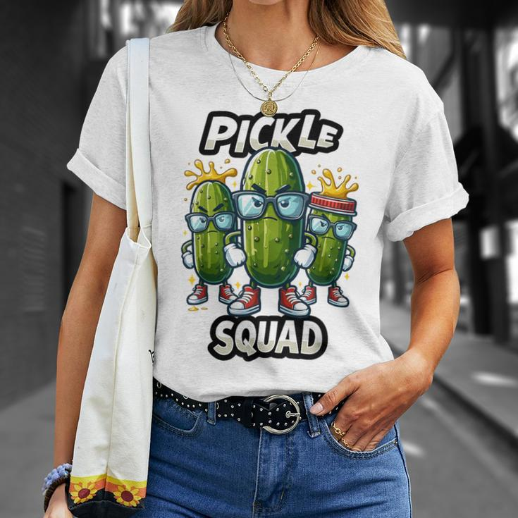 Pickle Squad Pickle Costume Vegan Cucumber Pickles T-Shirt Gifts for Her