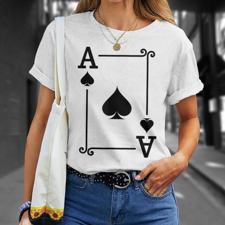 Playing Cards Costume Ace Spades Card Ace Card T-Shirt Gifts for Her