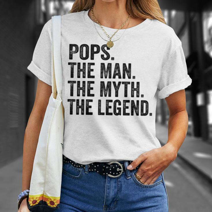 Pops Der Mann Der Mythos Die Legende Papaatertag T-Shirt Geschenke für Sie