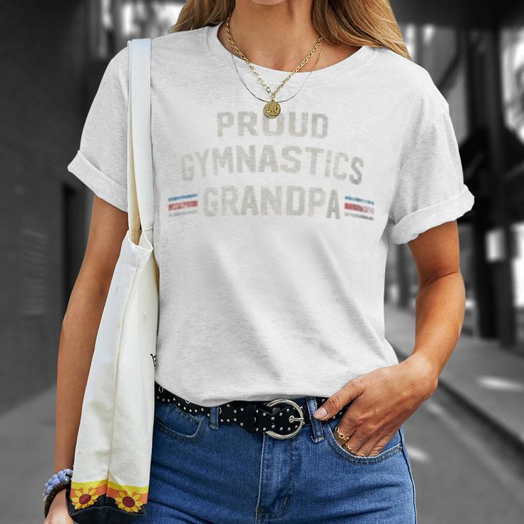 Proud Gymnastics Grandpa Gymnast Father's Day T-Shirt Gifts for Her