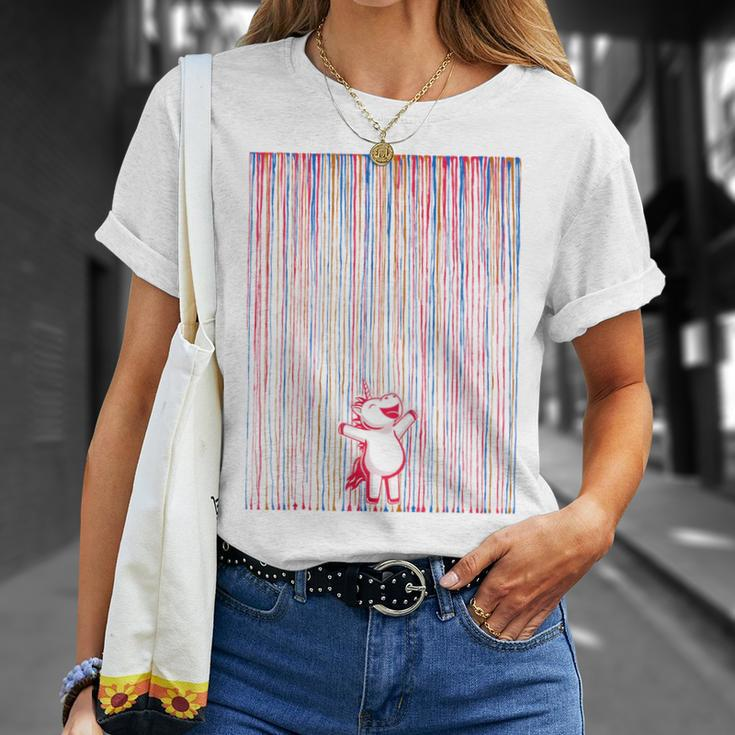Rainbow Cute Unicorn Graffiti T-Shirt Gifts for Her