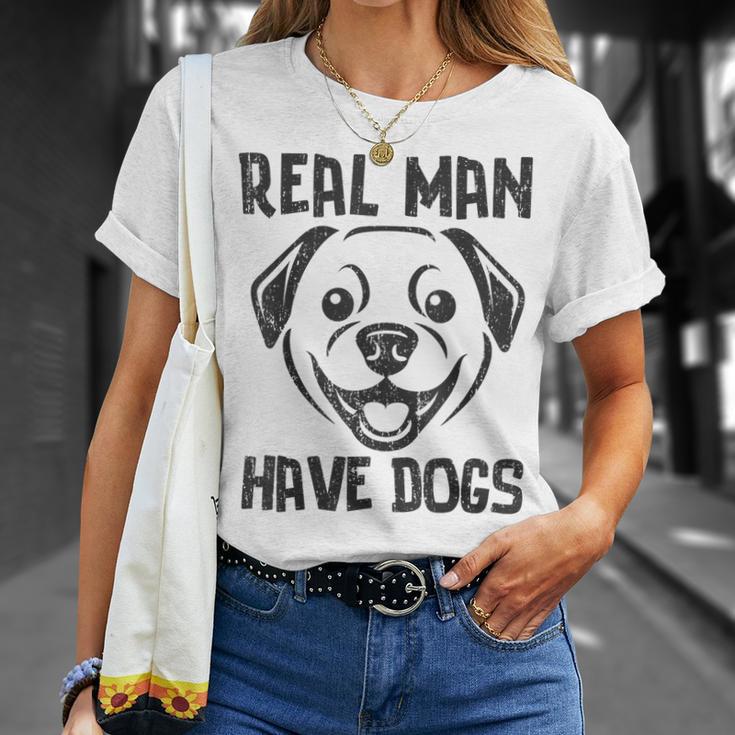 Real Have Dogs Hunde Hunde Papa Dog Geschenkidee T-Shirt Geschenke für Sie