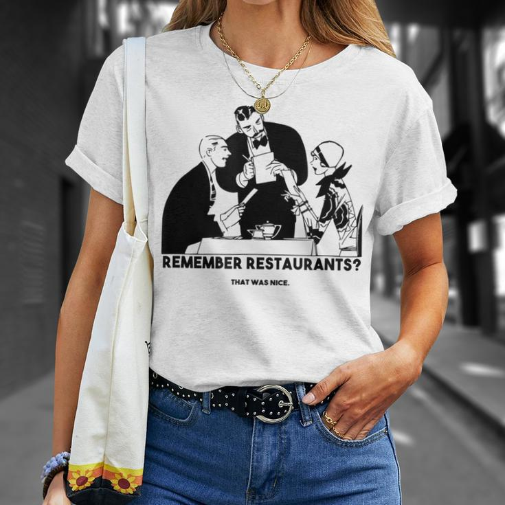 Remember Restaurants And Reminiscing About The Good Old Days T-Shirt Gifts for Her