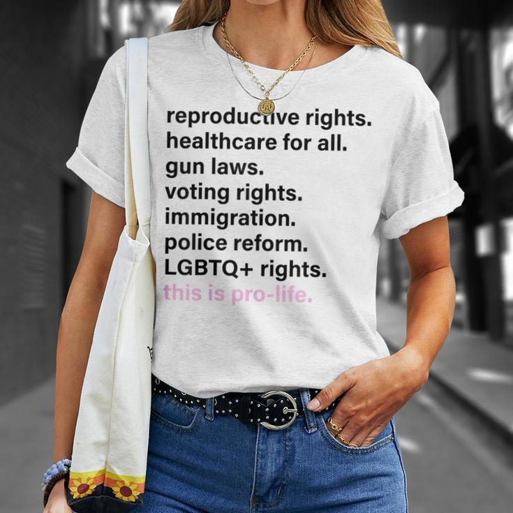 Reproductive Rights Healthcare For All Gun Laws T-Shirt Gifts for Her