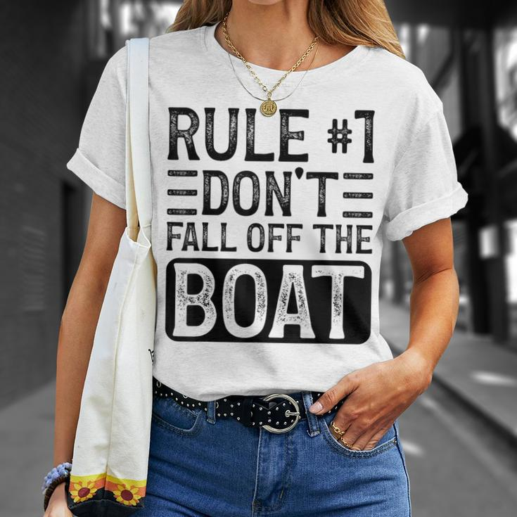 Rule 1 Don't Fall Off The Boat Cruise Ship Vacation T-Shirt Gifts for Her