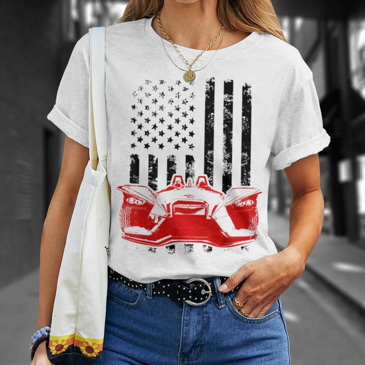 Slingshot Car American Usa Flag Patriotic Sling Shot T-Shirt Gifts for Her