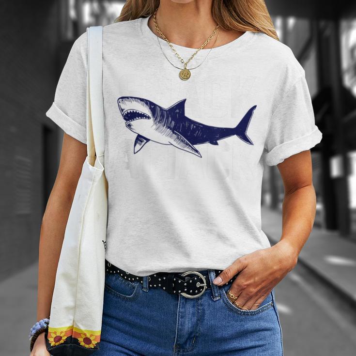 Snack Attack Shark Logo T-Shirt Gifts for Her