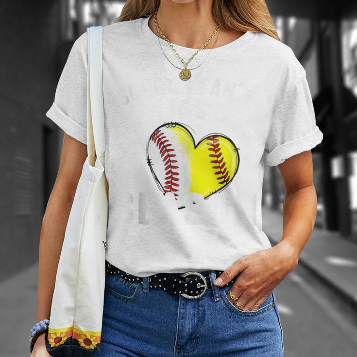 Sorry I Can't It's Baseball Softball Season T-Shirt Gifts for Her
