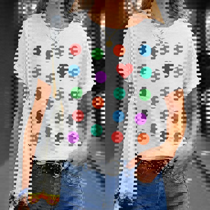 Spotty Dots Spots & Heart Yellow Men Women Children Spot T-Shirt Gifts for Her