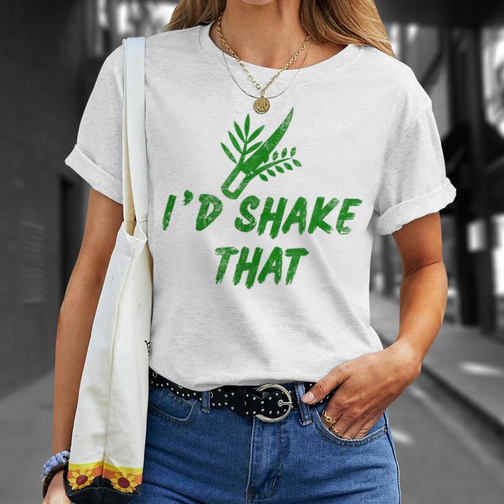 Sukkot I'd Shake That Four Species Lulav Etrog Jewish T-Shirt Gifts for Her