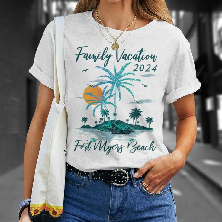 Summer Family Vacation 2024 Florida Fort Myers Beach T-Shirt Gifts for Her