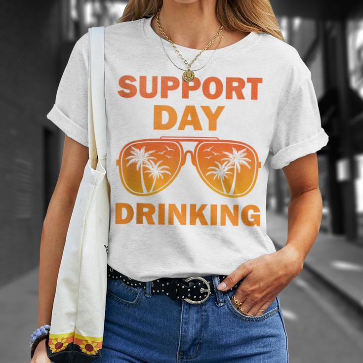 Support Day Drinking Summer Beach Vacation T-Shirt Gifts for Her