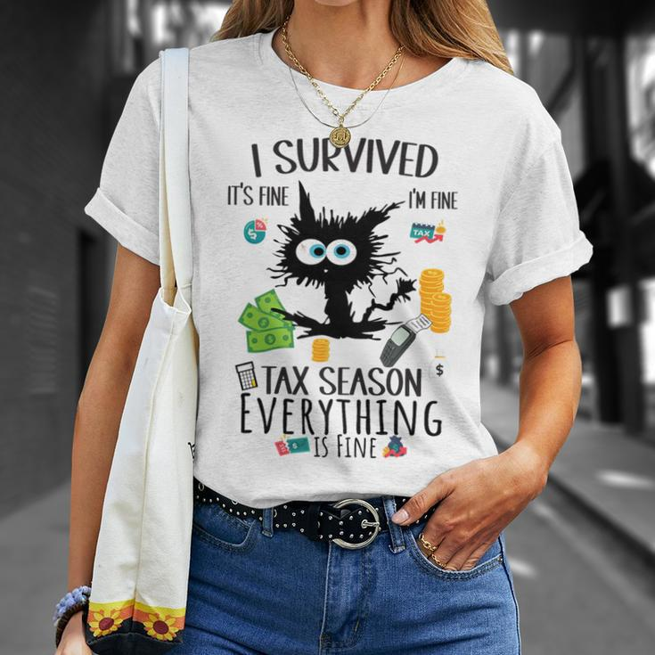 I Survived It’S Fine I’M Fine Tax Season Everything Is Fine T-Shirt Gifts for Her