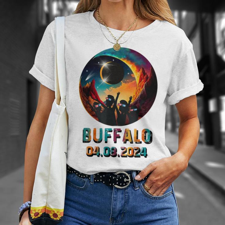 Total Solar Eclipse 2024 Totality Buffalo T-Shirt Gifts for Her