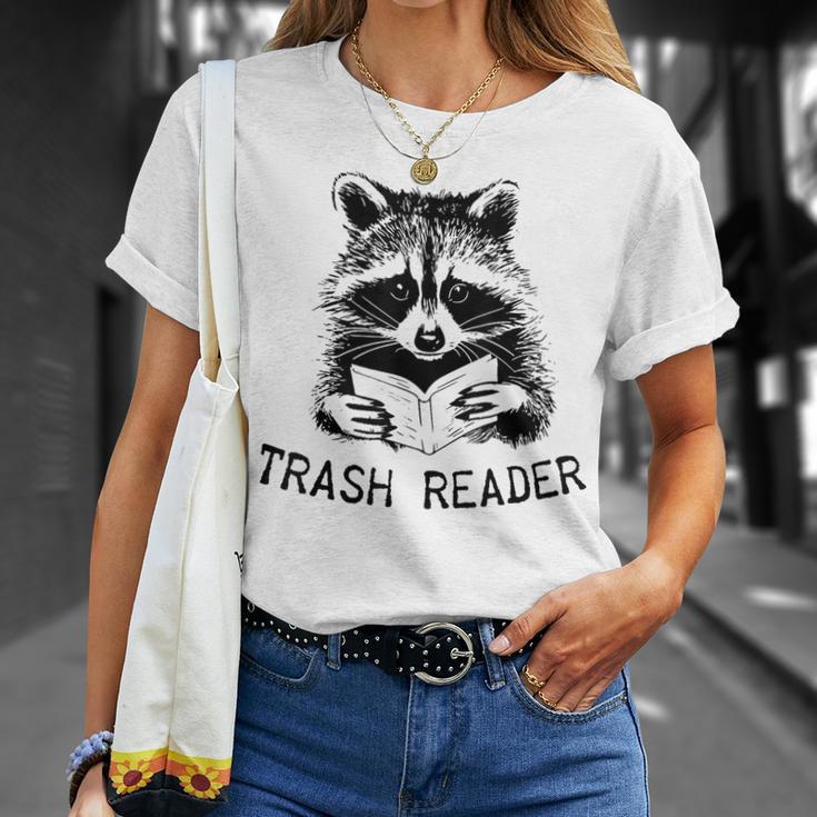 Trash Reader Bookish Raccoon Book Lover Opossum Meme T-Shirt Gifts for Her