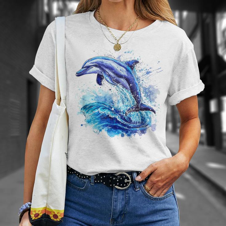 Underwater World With Dolphin T-Shirt Geschenke für Sie