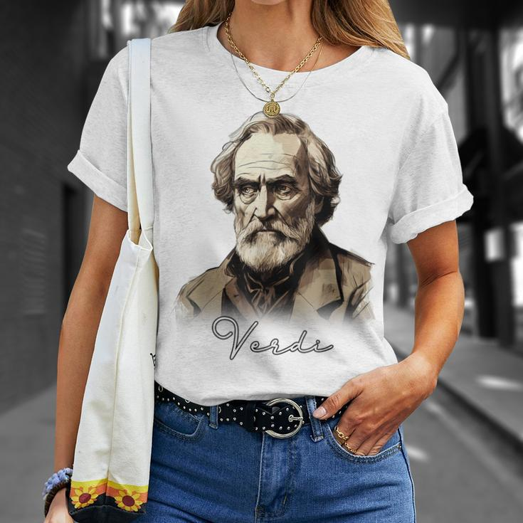 Verdi Portrait Italian Opera T-Shirt Gifts for Her