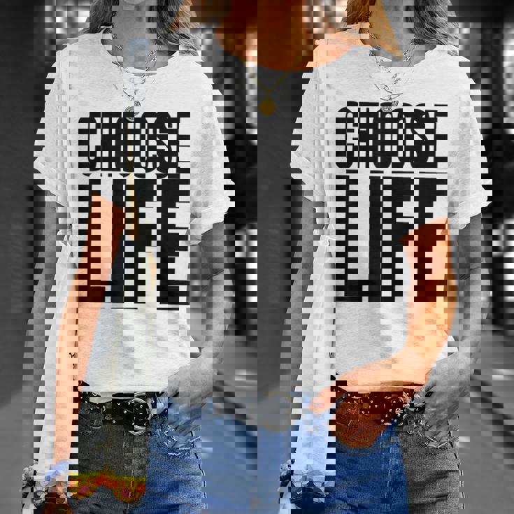 Vintage Choose Life Les Meilleures Habitudes De Conscience De Soi Des Années 80 T-Shirt Cadeaux pour elle