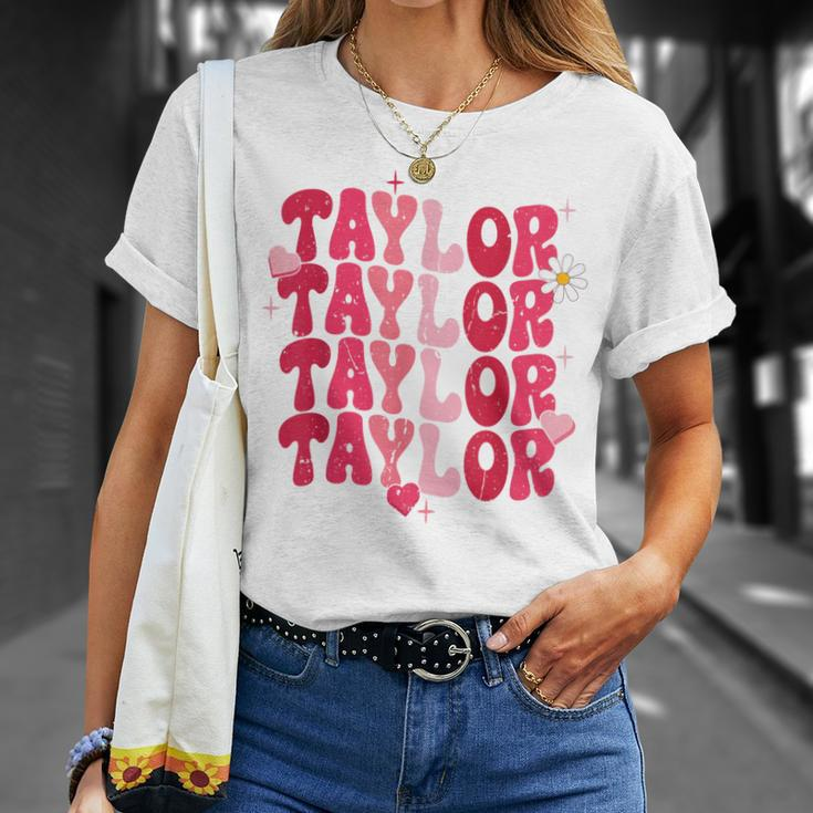 Vintage Taylor Personalized Name I Love Taylor T-Shirt Gifts for Her