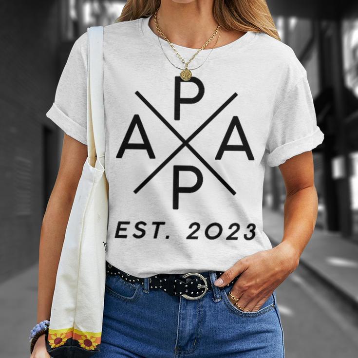 Werdender Papa Est 2023 X Stolzer Papa 2023 Father Father's Day T-Shirt Geschenke für Sie