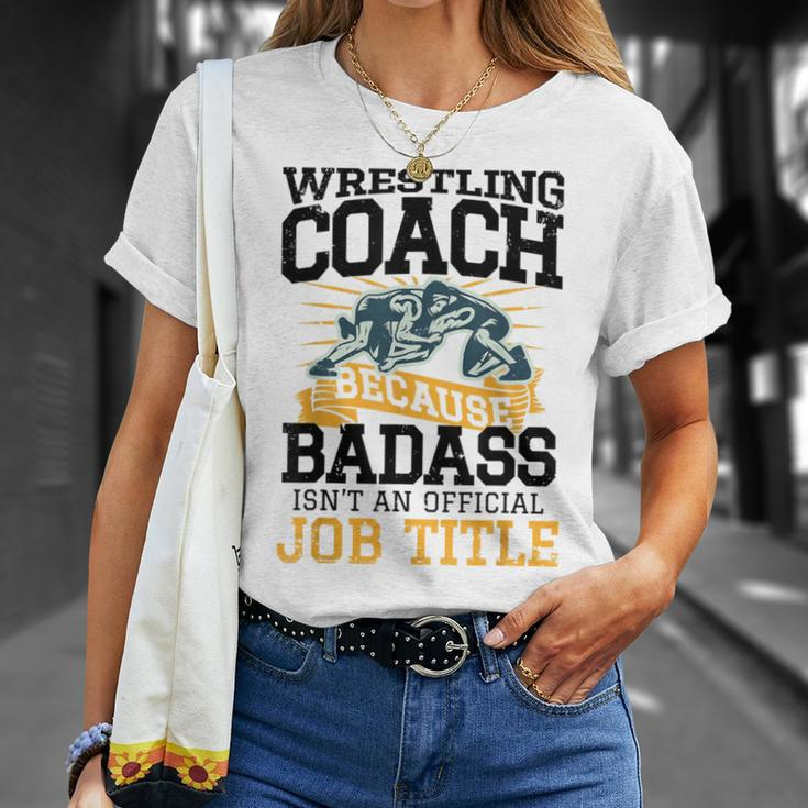 Wrestling Coach Vintage For Wrestle Man T-Shirt Gifts for Her