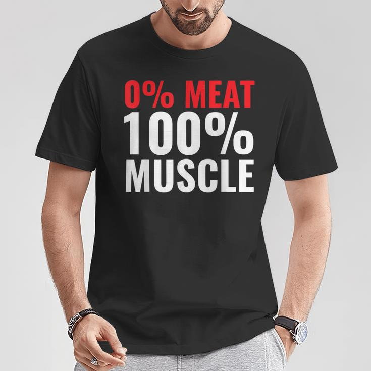 0 Meat 100 Muscle Vegans Gym T-Shirt Unique Gifts