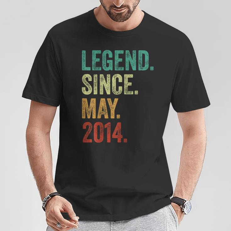 10 Years Old Legend Since May 2014 10Th Birthday T-Shirt Funny Gifts