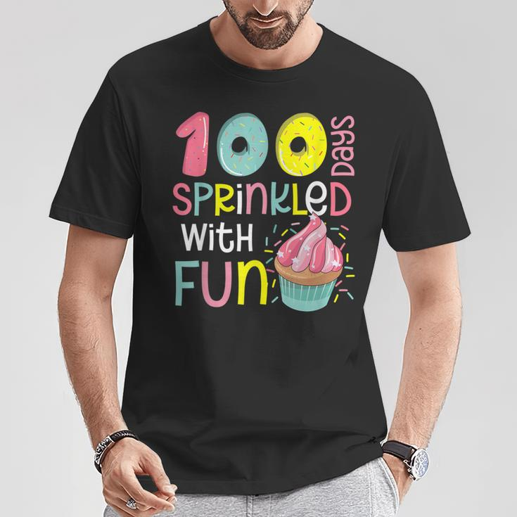 100 Days Sprinkled With Fun Cupcake 100Th Day Of School Girl T-Shirt Unique Gifts