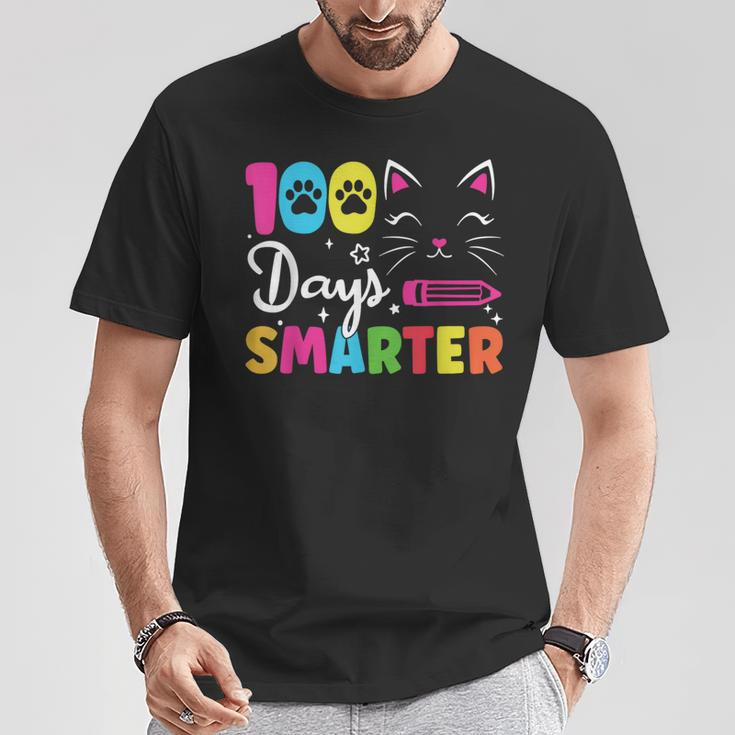 100Th Day Of School Students 100 Days Love Of Cats Smarter T-Shirt Unique Gifts