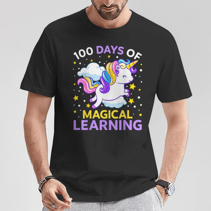 100Th Day Of School Unicorn Girls 100 Days Of Kindergarten T-Shirt Funny Gifts