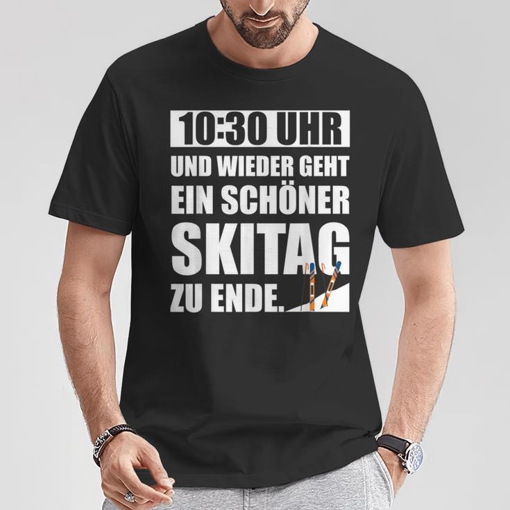 1030 Ahr Skiabenteuer T-Shirt, Abschluss eines Schönen Skitags Lustige Geschenke