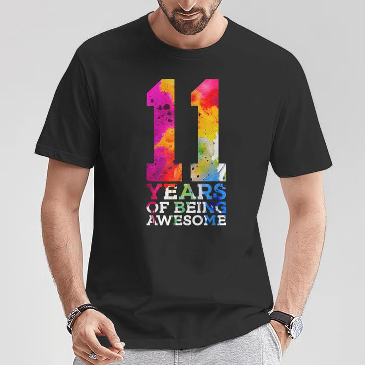 11 Years Of Being Awesome 11Th Birthday T-Shirt Unique Gifts