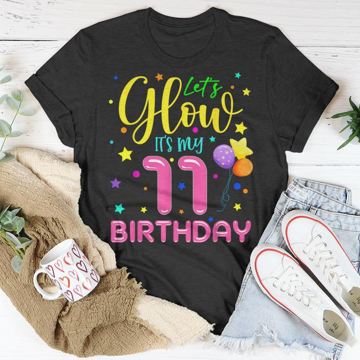 11Th B-Day Let's Glow It's My 11 Year Old Birthday Matching T-Shirt Unique Gifts