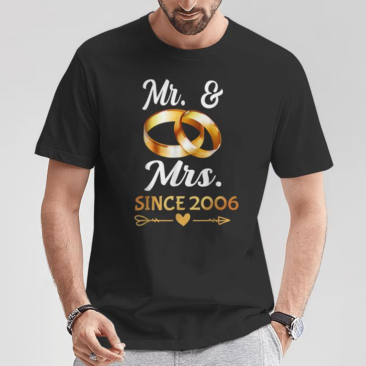 18Th Wedding Anniversary Couple Mr & Mrs Since 2006 T-Shirt Unique Gifts