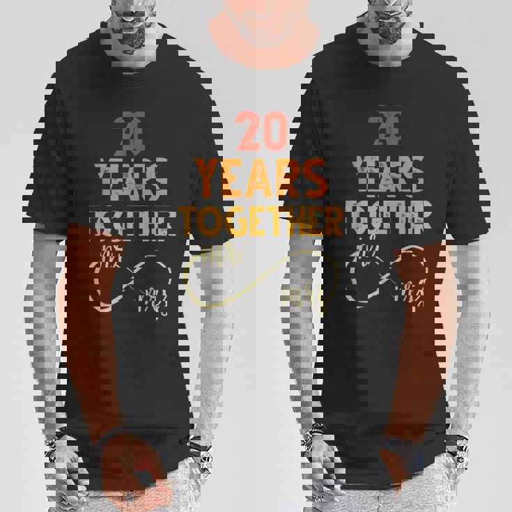 20 Años Juntos Sr & Señora Pareja Coincidencia 20 Aniversario Camiseta unisex Regalos divertidos