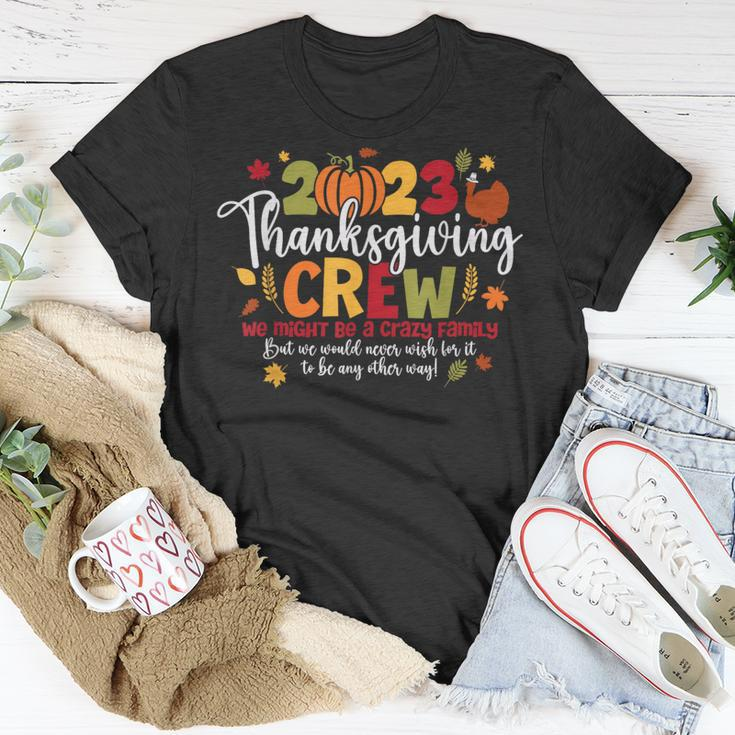 2023 Thanksgiving Crew Turkey Matching Family Thanksgiving T-Shirt Funny Gifts