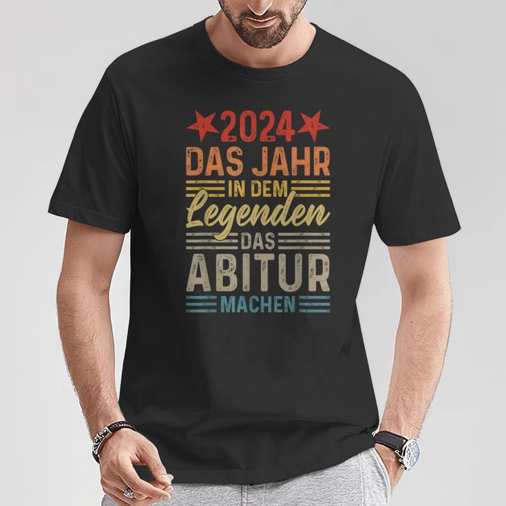 2024 Das Jahr In Dem Legenden Das Abitur Machen Abi 2024 T-Shirt Lustige Geschenke