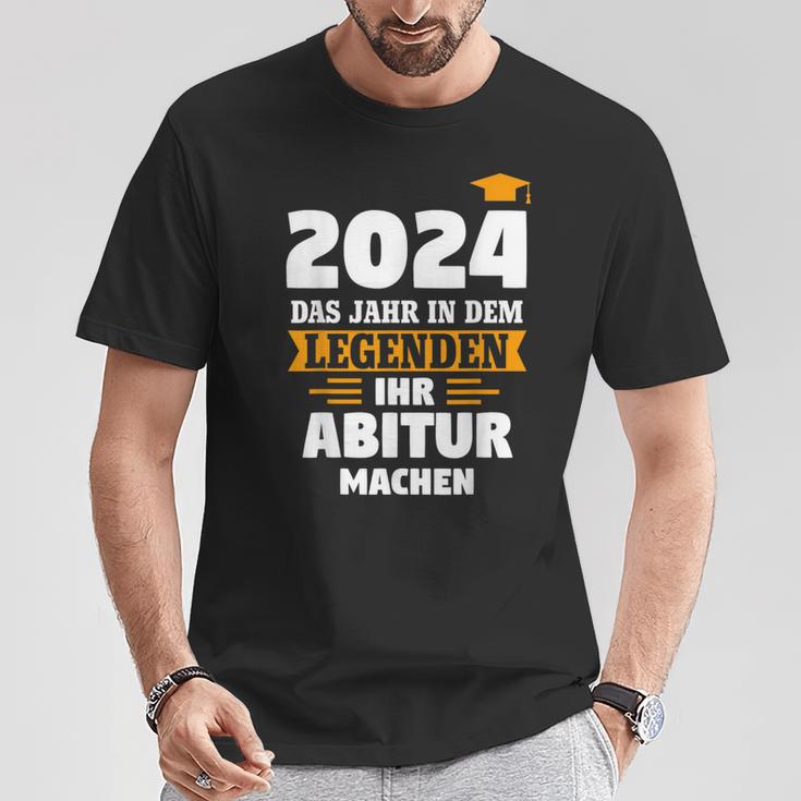 2024 Das Jahr In Dem Leggenden Abitur Bestanden T-Shirt Lustige Geschenke