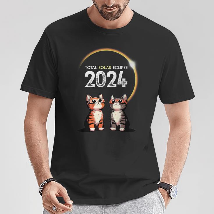 2024 Solar Eclipse Cat Wearing Solar Eclipse Glasses T-Shirt Unique Gifts