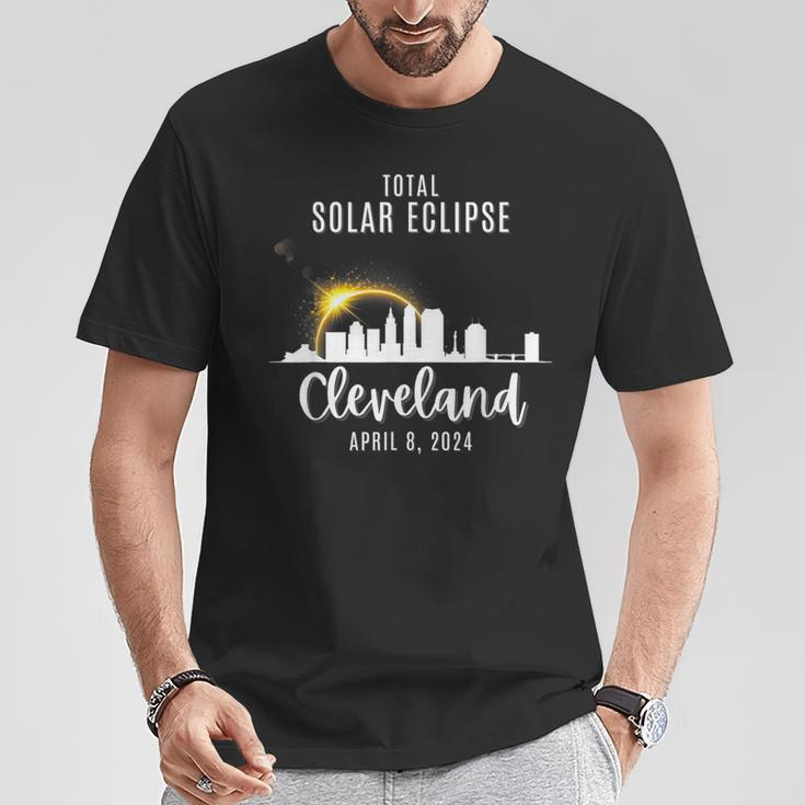 2024 Total Solar Skyline Eclipse In Cleveland Ohio April 8 T-Shirt Unique Gifts