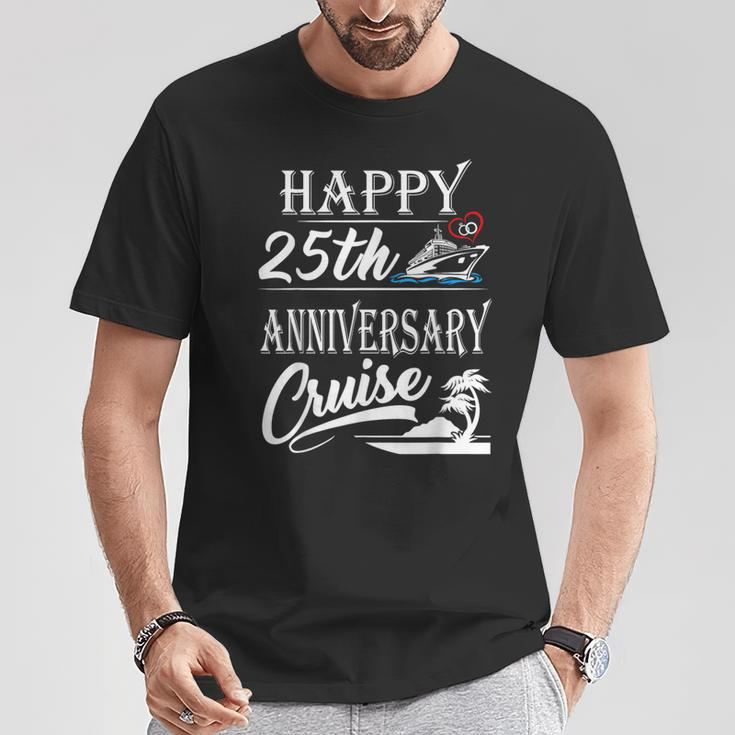 25Th Years Anniversary Happy 25Th Anniversary Cruise T-Shirt Unique Gifts