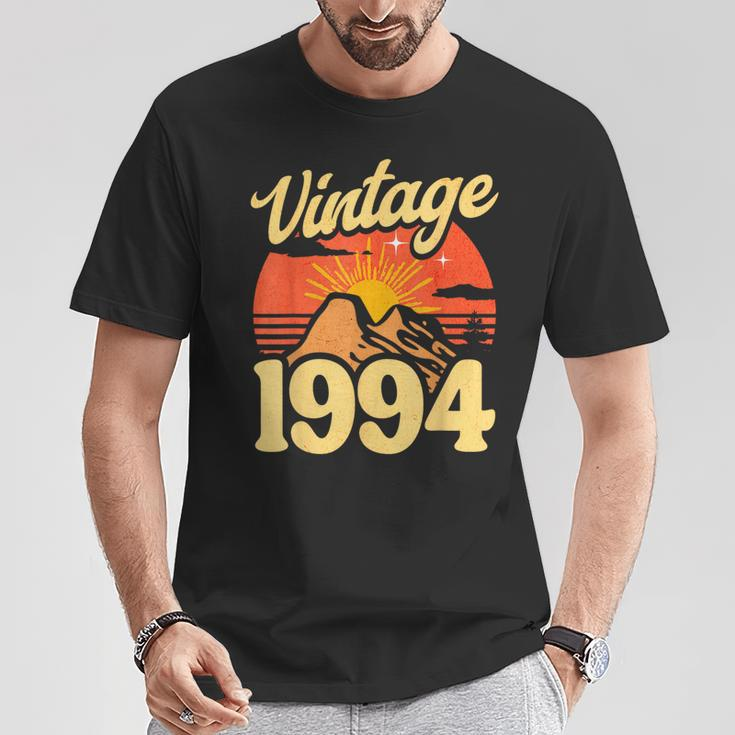 30 Years Old Retro Sunset Vintage 1994 30Th Birthday T-Shirt Unique Gifts
