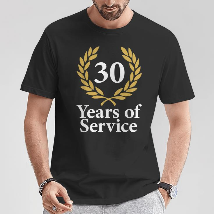 30 Years Of Service 30Th Work Anniversary Jubilee T-Shirt Unique Gifts